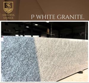 P White Granite Slab