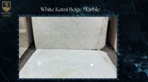 White Katni Beige Marble Slab