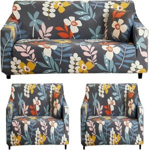 5 Seater Floral Printed Sofa Cover