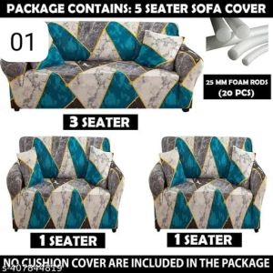 5 Seater Decorative Printed Sofa Cover