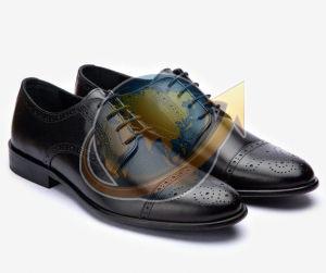 Black Premium Leather Lace Up Derby Shoes