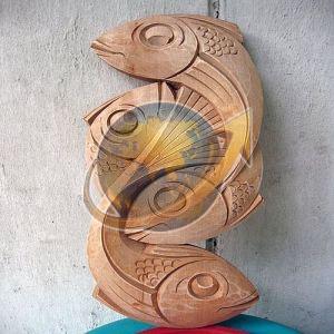 Decorative Wooden Fish Showpiece