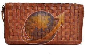Ladies Designer Brown Leather Wallet