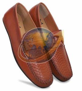 Men Brown Leather Loafer Shoes