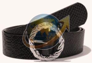 Mens Designer Black Leather Belt