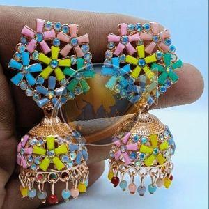 Multicolor Imitation Jhumka Earrings