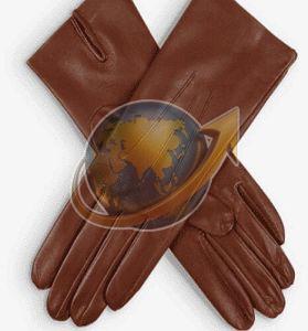 Regular Brown Leather Gloves