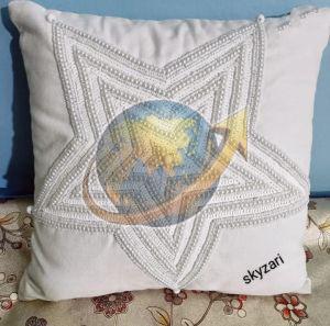 White Embroidered Cushion Cover