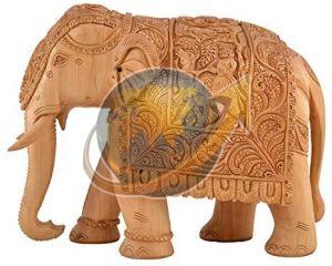 Wooden Carved Elephant Statue