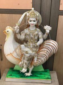 18 Inch Bahuchara Mata Marble Statue