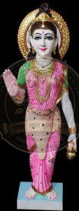 5 Feet Marble Parvati Maa Statue