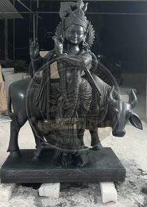 Black Marble Krishna Statue