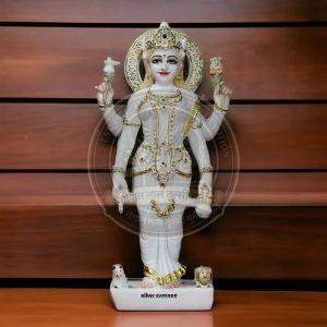 Maa Parvati Standing Marble Statue