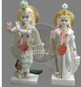 Makrana Marble Radha Krishna Statue