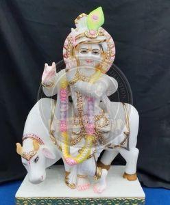 Marble Gau Gopal Statue