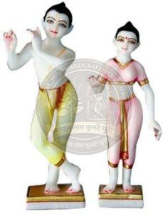 Marble Iskcon Radha Krishna Statue