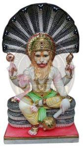 Marble Narasimha Avatar Statue
