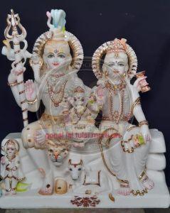 Marble Shiv Parivar Statue