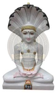 Marble Shwetambar Parshwanath Jain Statue