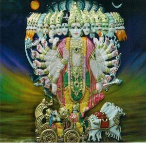 Marble Vishnu Virat Avatar Statue