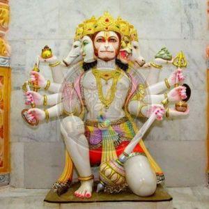 Panchmukhi Hanuman Marble Statue