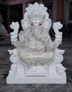 Sitting Ganesh Marble Statue