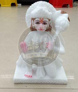 White Marble Hanuman Statue