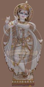 White Marble Krishna Statue