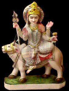 White Marble Mahagauri Statue