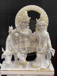 White Marble Radhe Krishna Statue