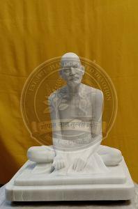 White Marble Sant Shree Gajanan Maharaj Statue