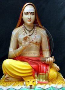 White Marble Shankaracharya Statue