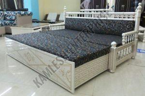 3 Seater Wooden Sofa Cum Bed