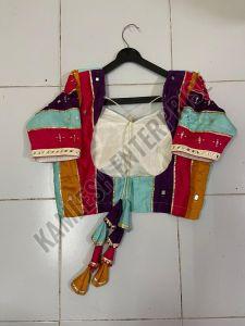Colorful Backless Blouse with Decorative Tassels