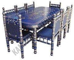 Eight Seater Sankheda Dining Set with Rectangular Table