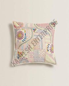 Geometric Patchwork Design Cotton Cushion Cover