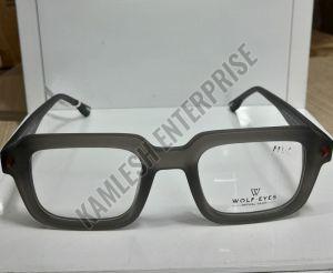 Grey Square Frame Eyeglasses Frame