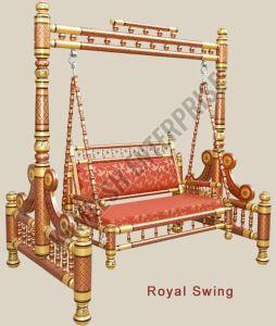 Hand Carved Sankheda Wooden Royal Swing
