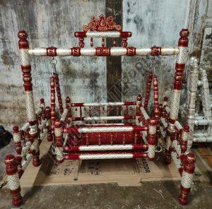 Handcrafted Sankheda Wooden Baby Cradle