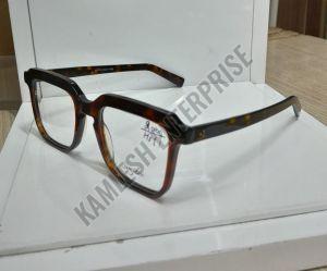 Brown Square Retro Glasses Frame