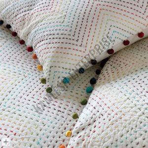 Geometric Patchwork Design Cotton Cushion Cover