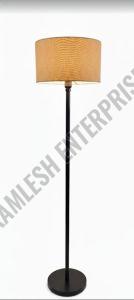 Metal Floor Lamp with Cylindrical Drum Shade