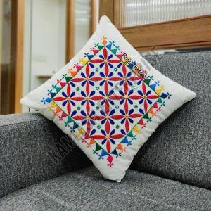 Multicolor Cotton Gujarati Embroidered Cushion Cover