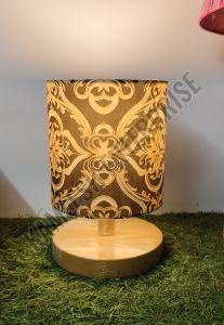 Round Wooden Base Decorateive Table Lamp