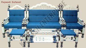 Sankheda Craft 7 Seater Rajwadi Wooden Sofa Set
