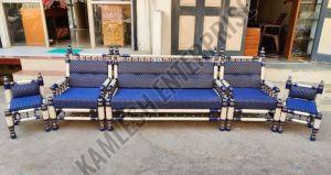 Sankheda Craft 7 Seater Wooden Sofa Set
