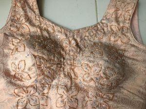Sleeveless Light Pink Embroidered Blouse