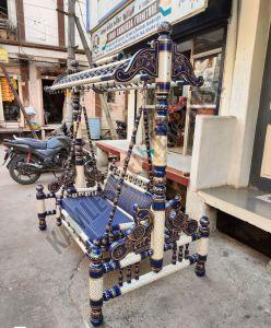 Teak Wood 2 Seater Handcrafted Sankheda Swing