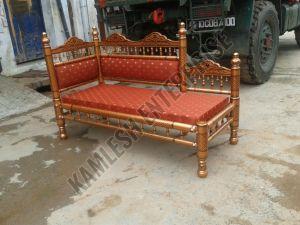 Teak Wood Sankheda Handcrafted Diwan