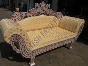 White Sankheda Handcrafted Wedding Sofa